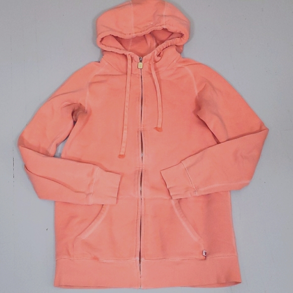 TNA neon orange full zippered hoodie